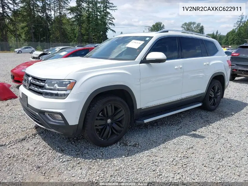 2019 Volkswagen Atlas 3.6L V6 Sel Premium VIN: 1V2NR2CAXKC622911 Lot: 42582636