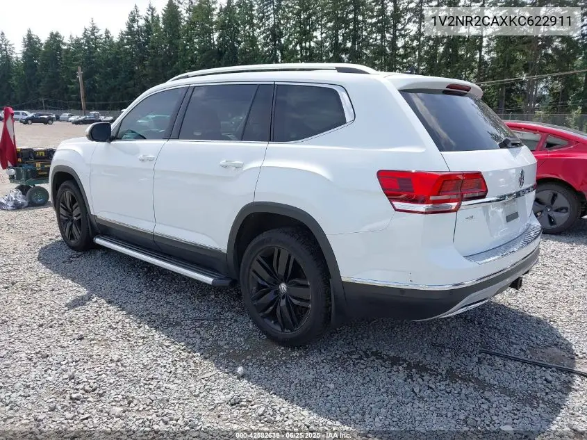 2019 Volkswagen Atlas 3.6L V6 Sel Premium VIN: 1V2NR2CAXKC622911 Lot: 42582636