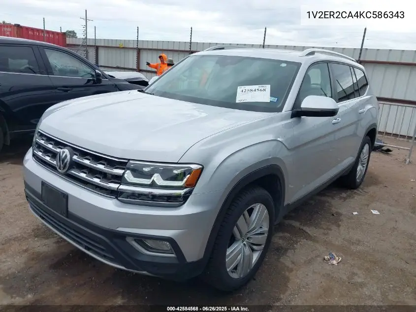 2019 Volkswagen Atlas 3.6L V6 Sel VIN: 1V2ER2CA4KC586343 Lot: 42584568