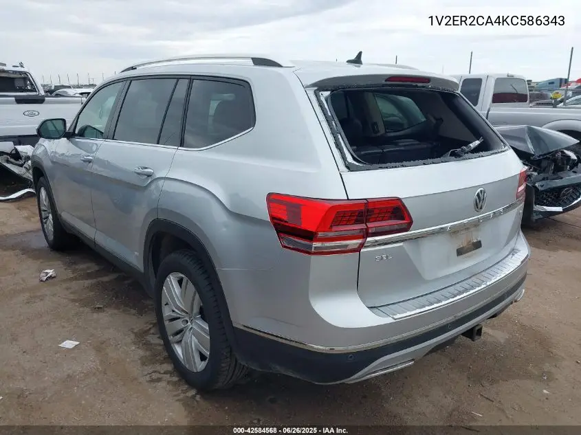2019 Volkswagen Atlas 3.6L V6 Sel VIN: 1V2ER2CA4KC586343 Lot: 42584568