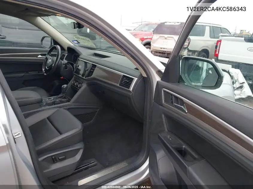 2019 Volkswagen Atlas 3.6L V6 Sel VIN: 1V2ER2CA4KC586343 Lot: 42584568