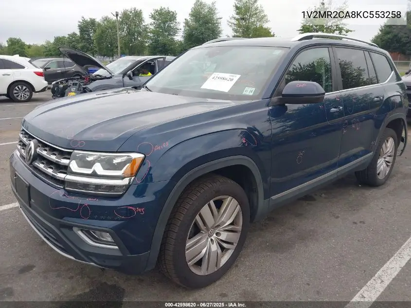 2019 Volkswagen Atlas 3.6L V6 Sel VIN: 1V2MR2CA8KC553258 Lot: 42598620