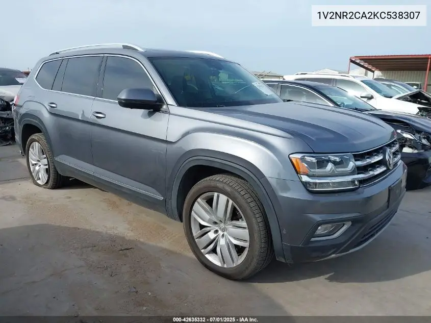2019 Volkswagen Atlas 3.6L V6 Sel Premium VIN: 1V2NR2CA2KC538307 Lot: 42635332