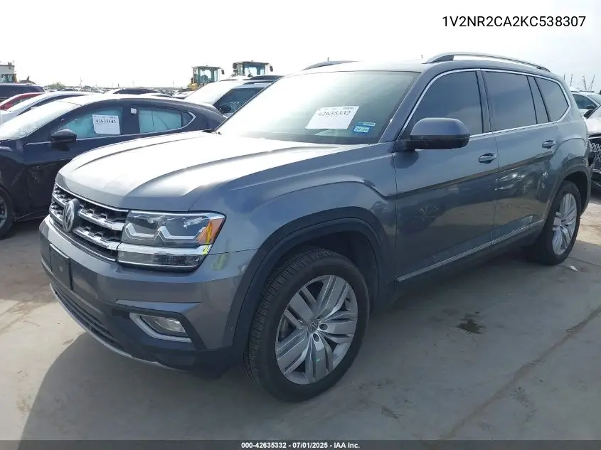 2019 Volkswagen Atlas 3.6L V6 Sel Premium VIN: 1V2NR2CA2KC538307 Lot: 42635332
