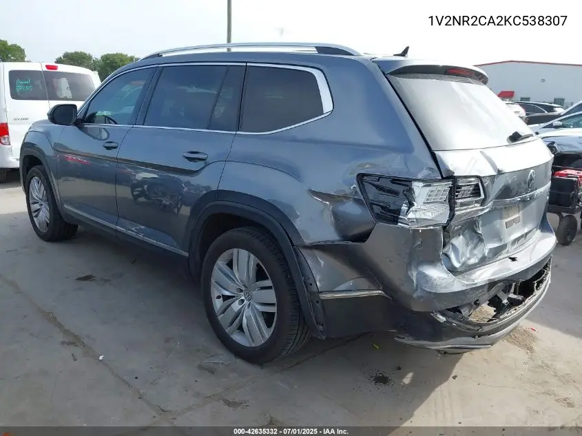 2019 Volkswagen Atlas 3.6L V6 Sel Premium VIN: 1V2NR2CA2KC538307 Lot: 42635332