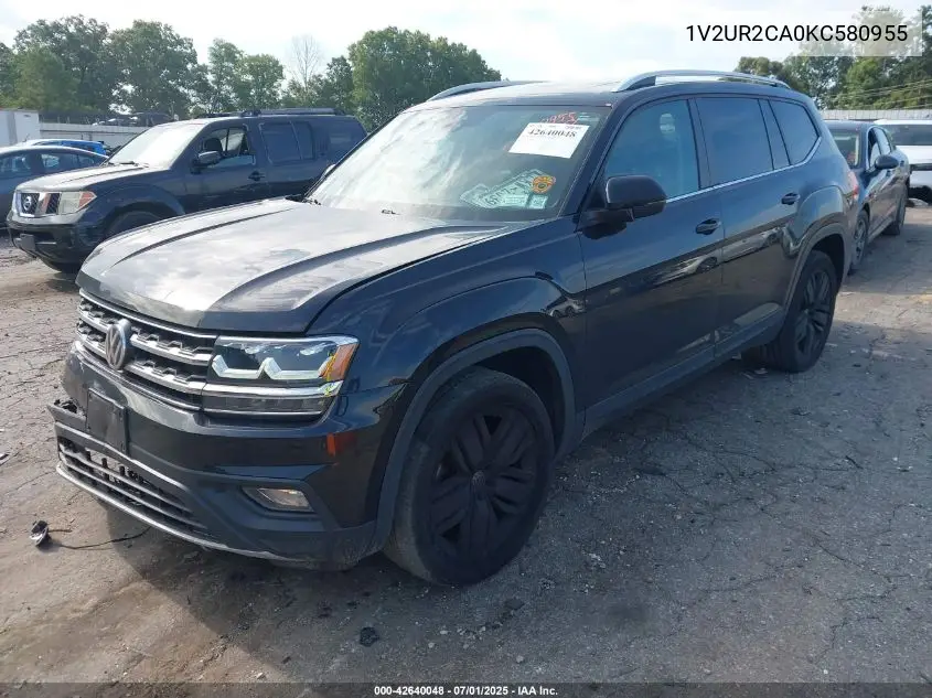 2019 Volkswagen Atlas 3.6L V6 Se W/Technology VIN: 1V2UR2CA0KC580955 Lot: 42640048
