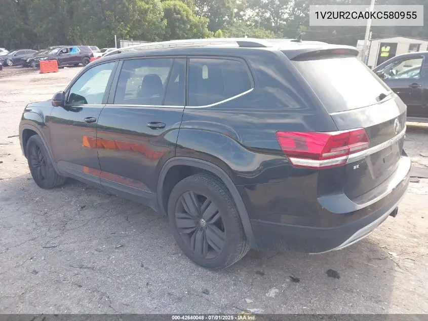 2019 Volkswagen Atlas 3.6L V6 Se W/Technology VIN: 1V2UR2CA0KC580955 Lot: 42640048
