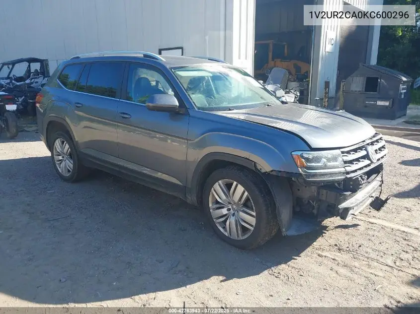 2019 Volkswagen Atlas 3.6L V6 Se W/Technology VIN: 1V2UR2CA0KC600296 Lot: 42763943