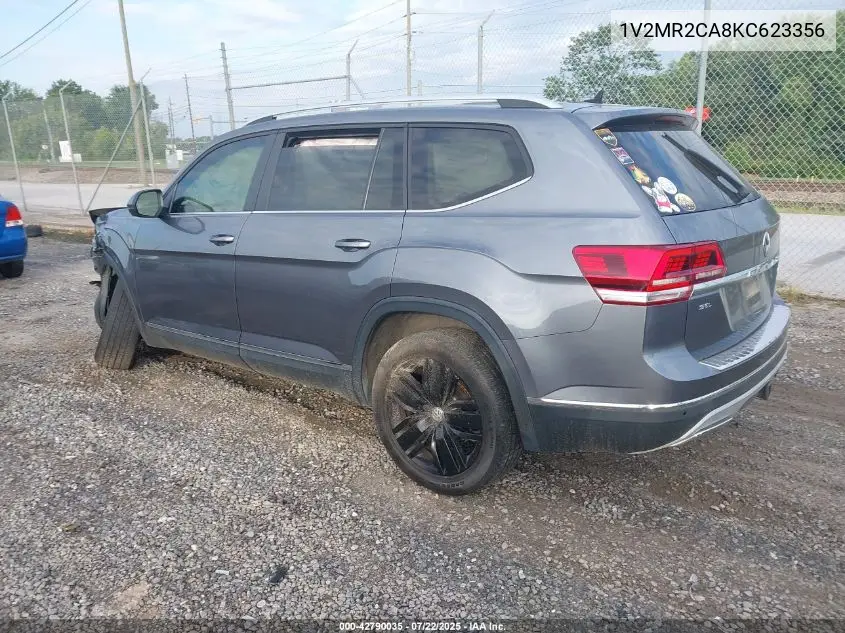 2019 Volkswagen Atlas 3.6L V6 Sel VIN: 1V2MR2CA8KC623356 Lot: 42790035
