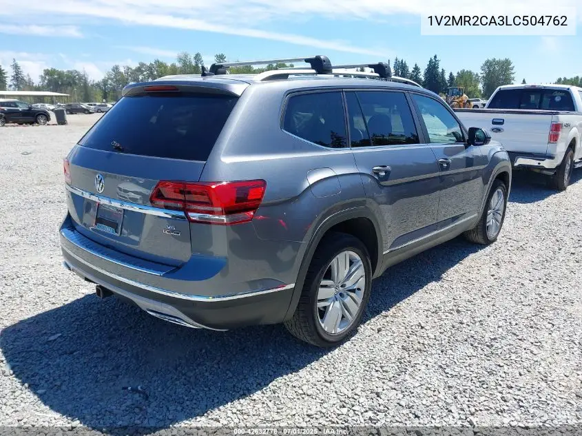 2020 Volkswagen Atlas 3.6L V6 Sel VIN: 1V2MR2CA3LC504762 Lot: 42632778