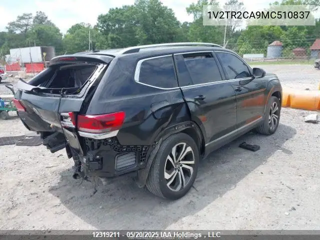2021 Volkswagen Atlas Sel Premium VIN: 1V2TR2CA9MC510837 Lot: 12319211