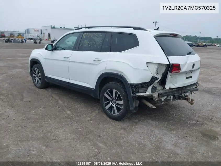 2021 Volkswagen Atlas Comfortline VIN: 1V2LR2CA7MC570325 Lot: 12328187