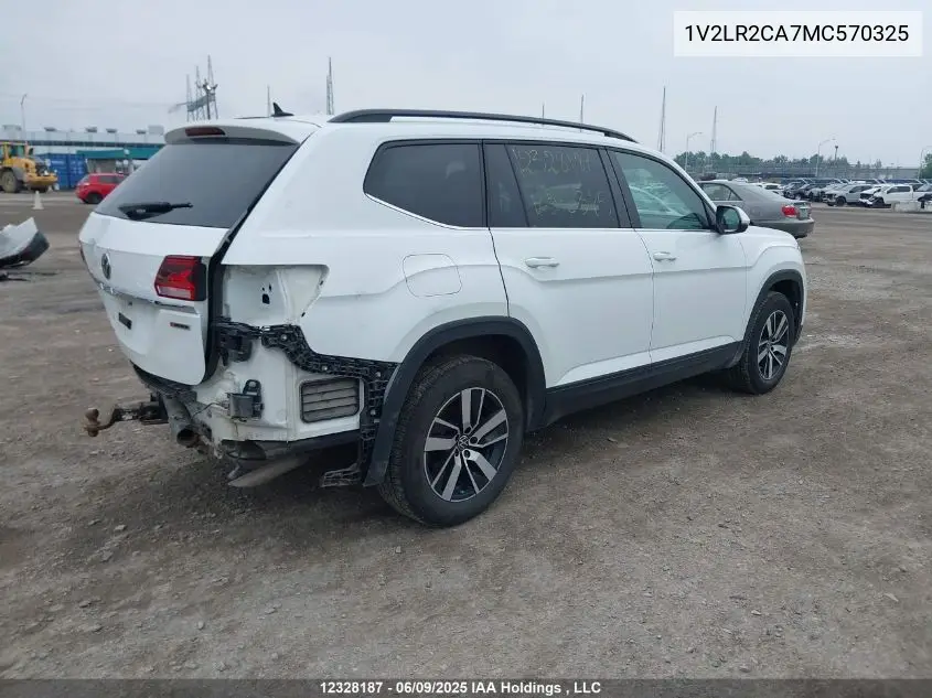 2021 Volkswagen Atlas Comfortline VIN: 1V2LR2CA7MC570325 Lot: 12328187