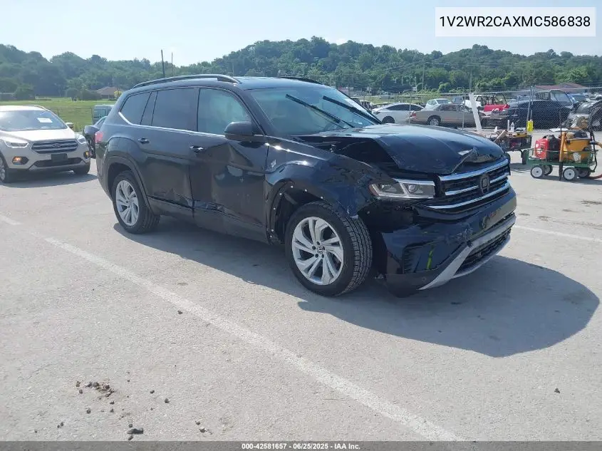 2021 Volkswagen Atlas 3.6L V6 Se W/Technology VIN: 1V2WR2CAXMC586838 Lot: 42581657