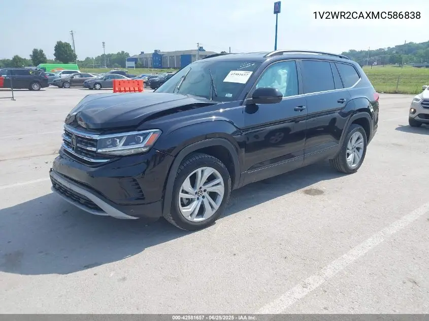 2021 Volkswagen Atlas 3.6L V6 Se W/Technology VIN: 1V2WR2CAXMC586838 Lot: 42581657