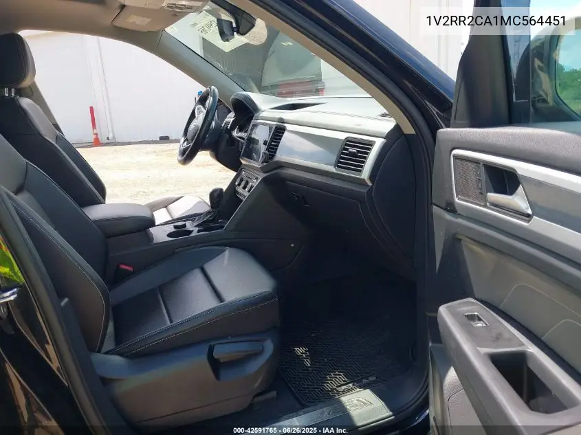 2021 Volkswagen Atlas 3.6L V6 Se W/Technology R-Line VIN: 1V2RR2CA1MC564451 Lot: 42591765