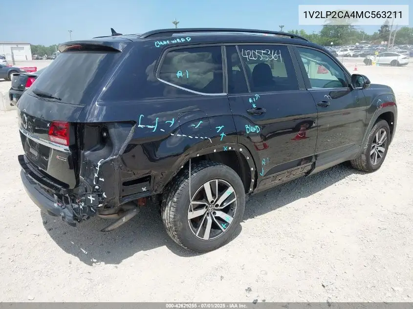 2021 Volkswagen Atlas 2.0T Se VIN: 1V2LP2CA4MC563211 Lot: 42629255