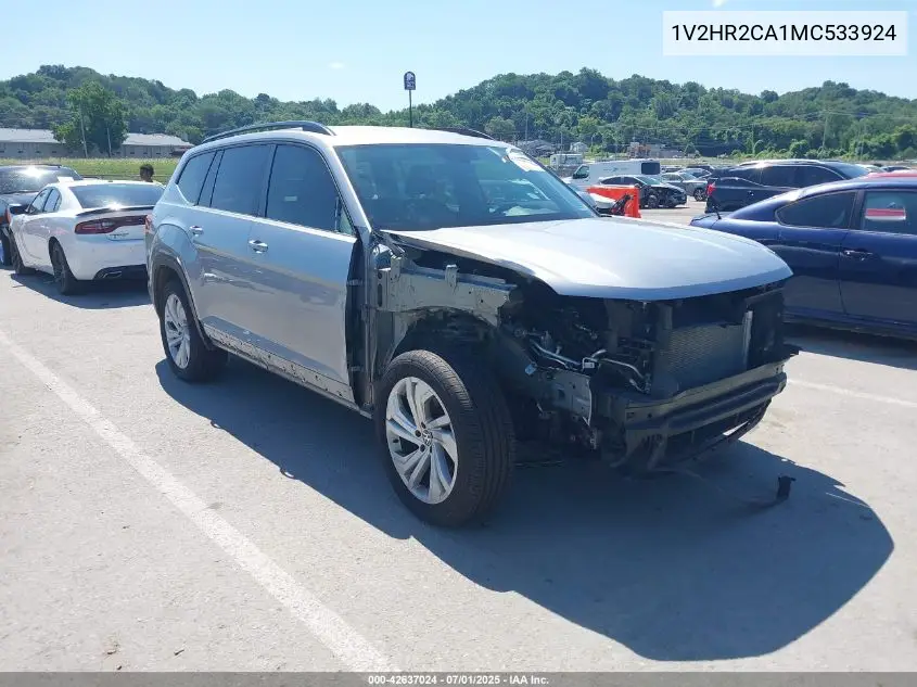 2021 Volkswagen Atlas 3.6L V6 Se W/Technology VIN: 1V2HR2CA1MC533924 Lot: 42637024