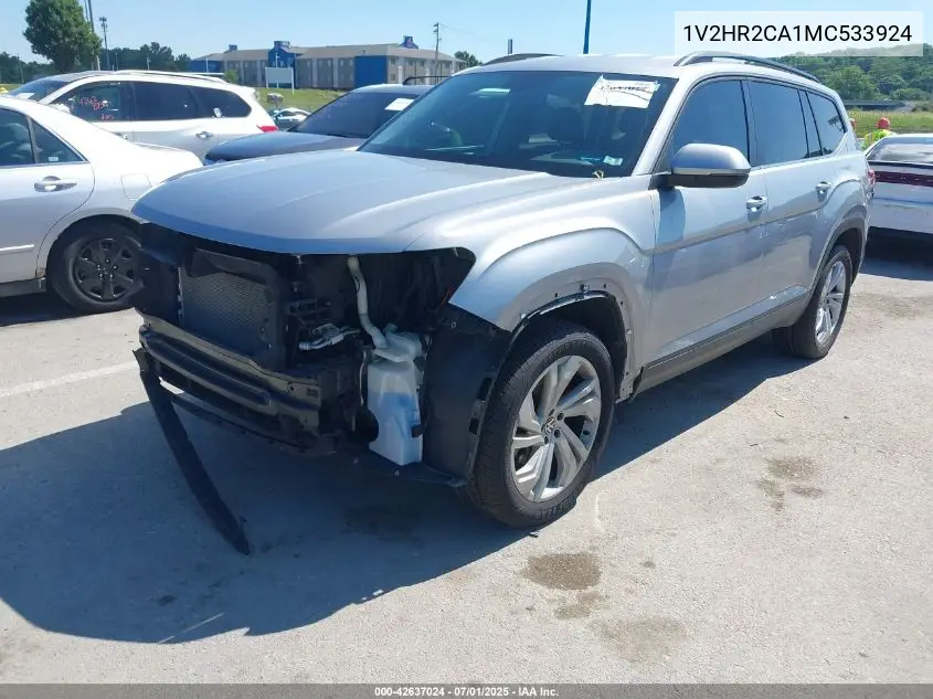2021 Volkswagen Atlas 3.6L V6 Se W/Technology VIN: 1V2HR2CA1MC533924 Lot: 42637024