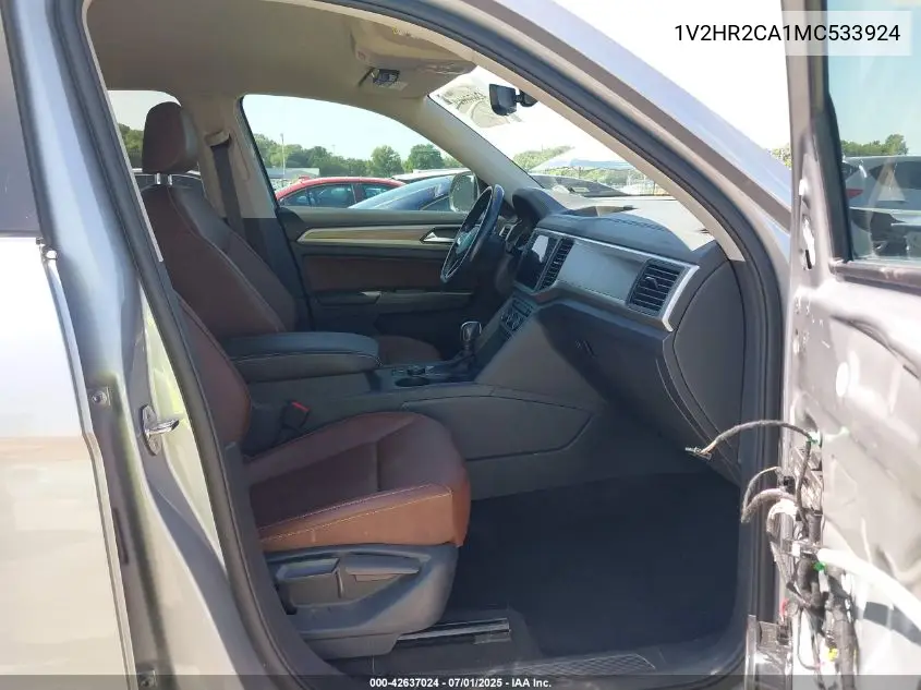 2021 Volkswagen Atlas 3.6L V6 Se W/Technology VIN: 1V2HR2CA1MC533924 Lot: 42637024