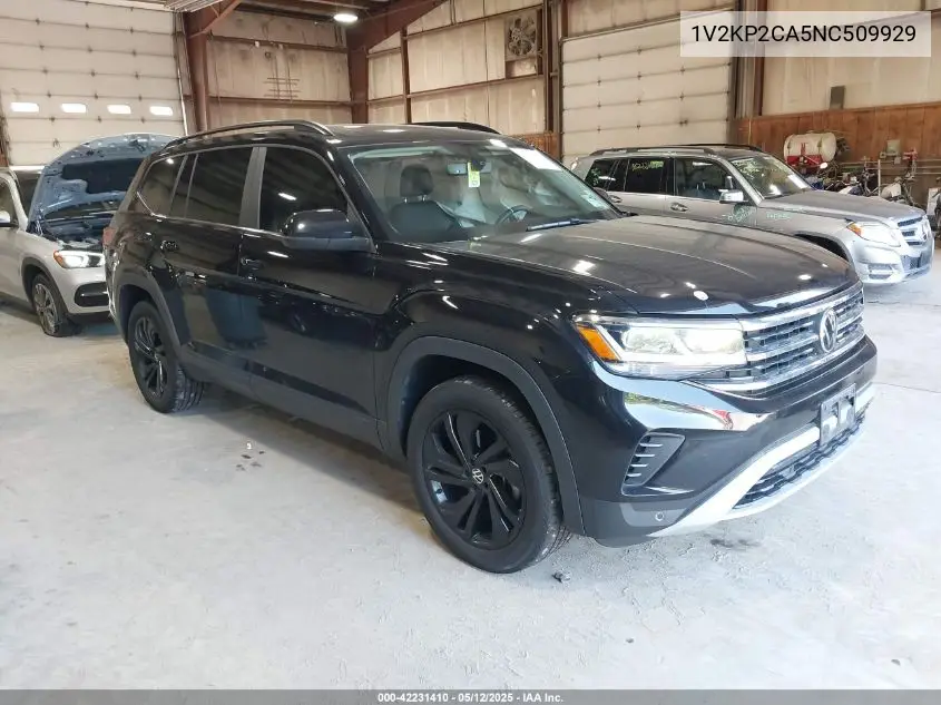 2022 Volkswagen Atlas 2.0T Se W/Technology VIN: 1V2KP2CA5NC509929 Lot: 42231410