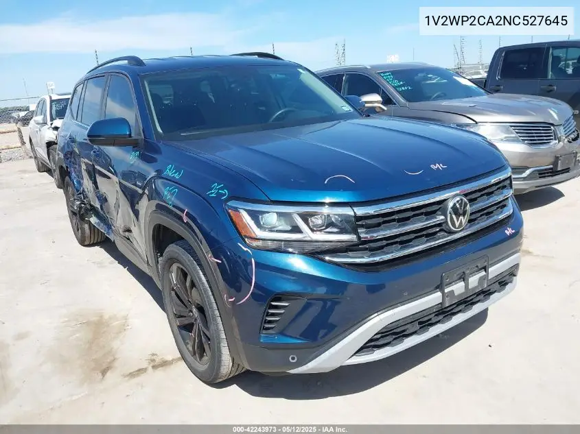 2022 Volkswagen Atlas 2.0T Se W/Technology VIN: 1V2WP2CA2NC527645 Lot: 42243973