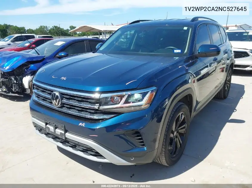 2022 Volkswagen Atlas 2.0T Se W/Technology VIN: 1V2WP2CA2NC527645 Lot: 42243973