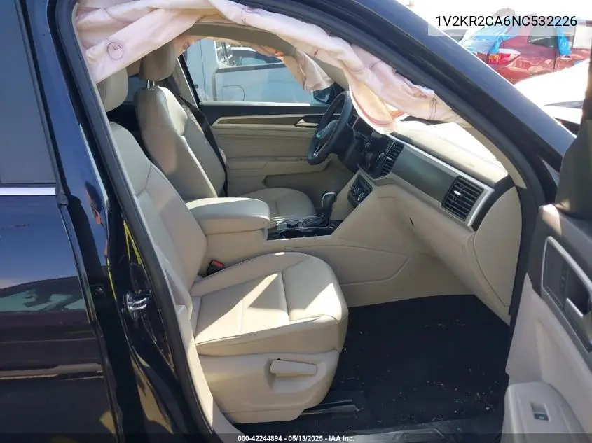 2022 Volkswagen Atlas 3.6L V6 Se W/Technology VIN: 1V2KR2CA6NC532226 Lot: 42244894
