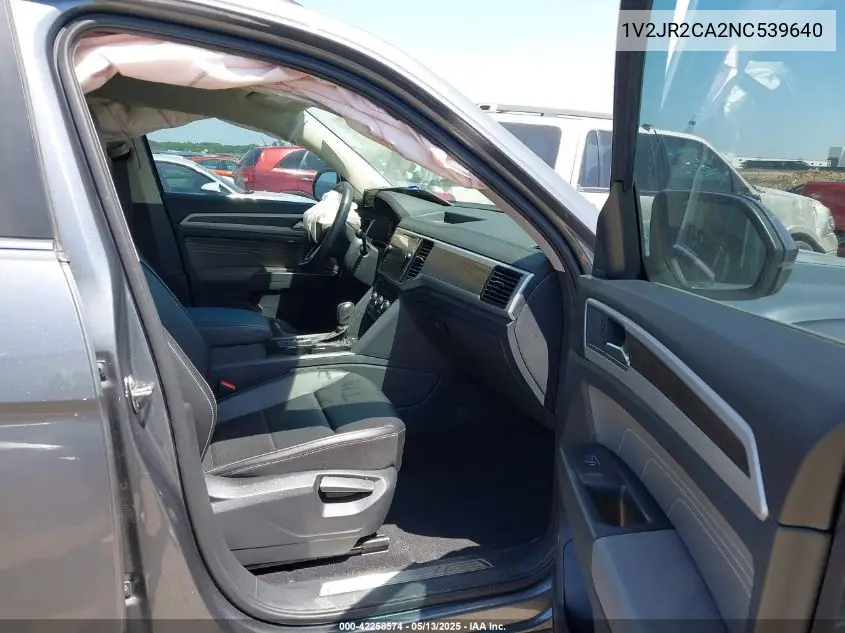2022 Volkswagen Atlas 3.6L V6 Se W/Technology VIN: 1V2JR2CA2NC539640 Lot: 42258574