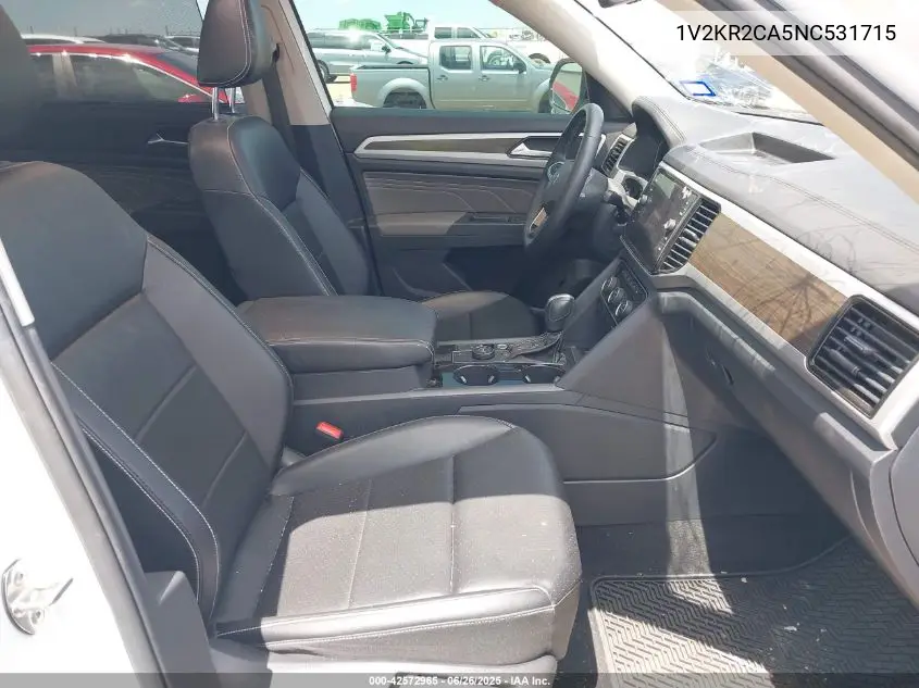 2022 Volkswagen Atlas 3.6L V6 Se W/Technology VIN: 1V2KR2CA5NC531715 Lot: 42572965