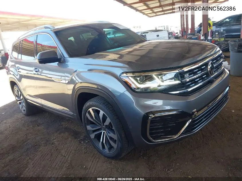2022 Volkswagen Atlas 3.6L V6 Sel Premium R-Line VIN: 1V2FR2CA0NC562386 Lot: 42610040