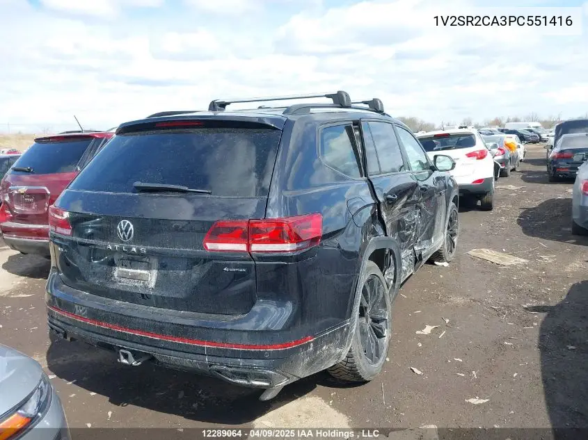 2023 Volkswagen Atlas VIN: 1V2SR2CA3PC551416 Lot: 12289064