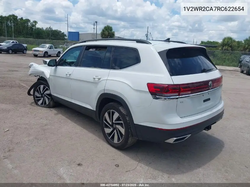 2024 Volkswagen Atlas 2.0T Se W/Technology VIN: 1V2WR2CA7RC622654 Lot: 42784992