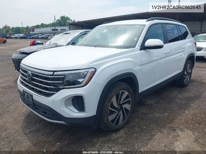 2024 Volkswagen Atlas 2.0T Se W/Technology VIN: 1V2HR2CA0RC562645 Lot: 42788898