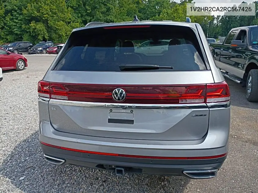 2024 Volkswagen Atlas 2.0T Se W/Technology VIN: 1V2HR2CA2RC567426 Lot: 42806771