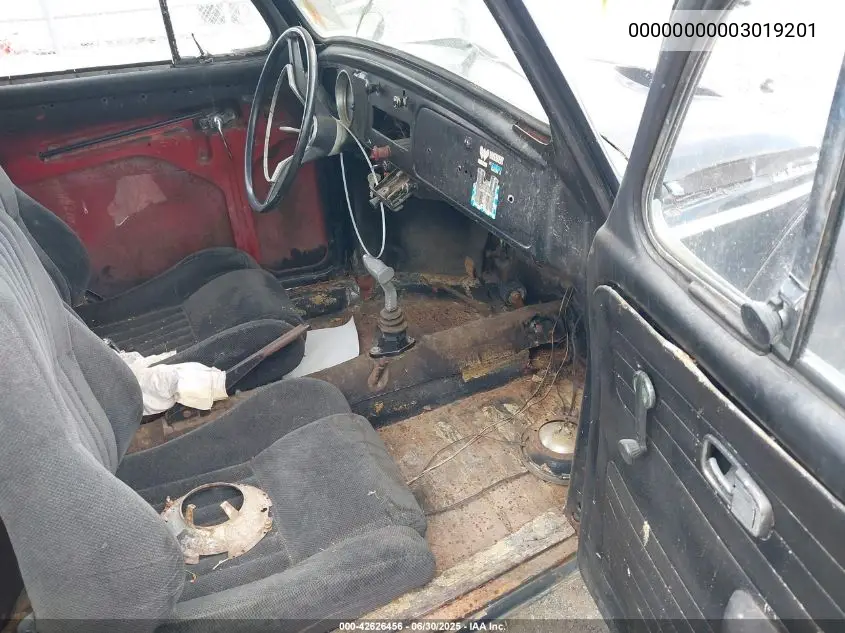 1960 Volkswagen Beetle VIN: 00000000003019201 Lot: 42626456