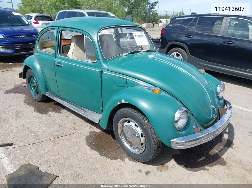 1969 Volkswagen Beetle VIN: 119413607 Lot: 42598913