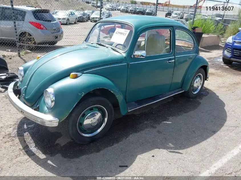 1969 Volkswagen Beetle VIN: 119413607 Lot: 42598913