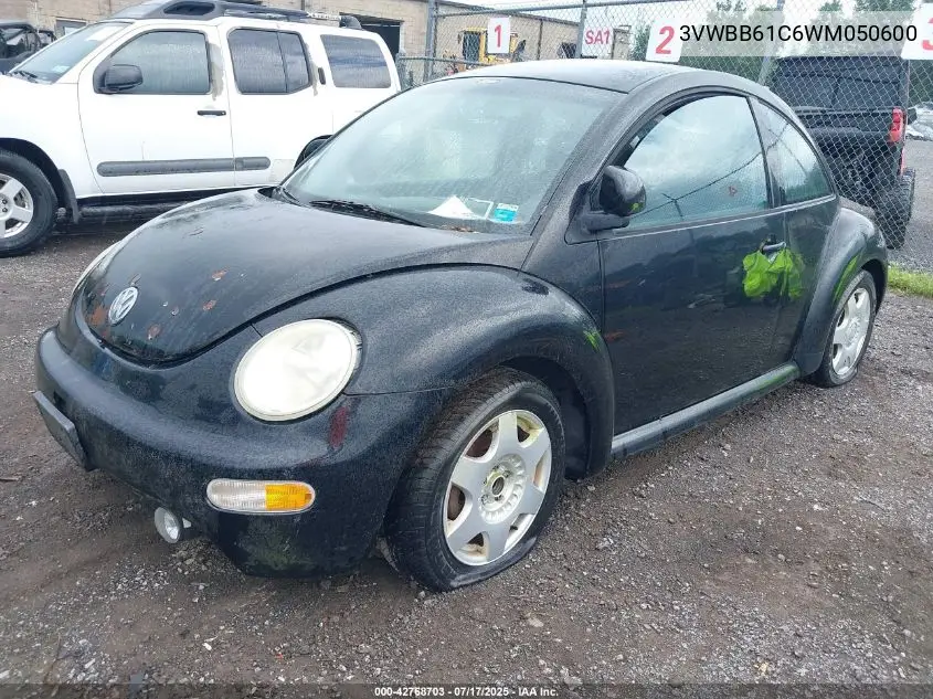 1998 Volkswagen New Beetle VIN: 3VWBB61C6WM050600 Lot: 42768703