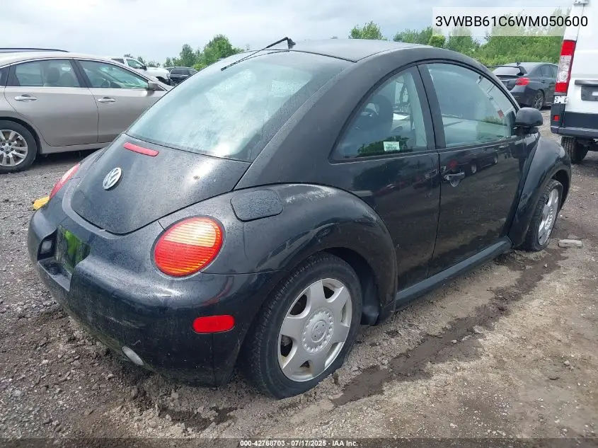 1998 Volkswagen New Beetle VIN: 3VWBB61C6WM050600 Lot: 42768703