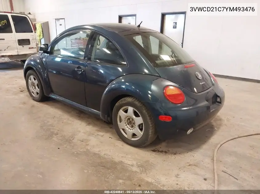 2000 Volkswagen New Beetle Gls 1.8L Turbo VIN: 3VWCD21C7YM493476 Lot: 42240841
