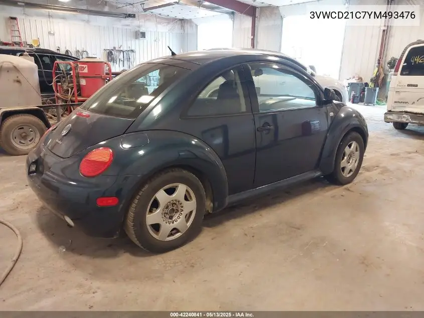 2000 Volkswagen New Beetle Gls 1.8L Turbo VIN: 3VWCD21C7YM493476 Lot: 42240841