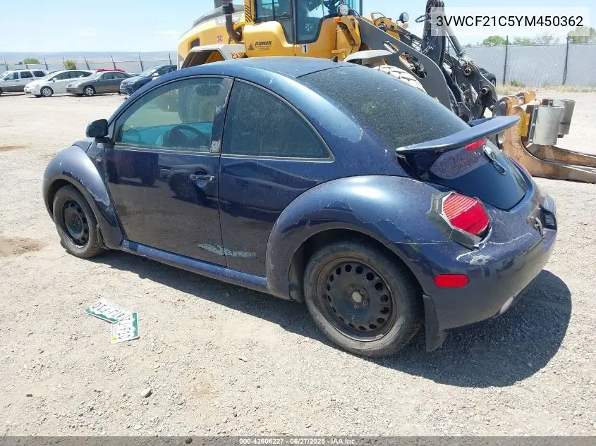 2000 Volkswagen New Beetle Gls Tdi VIN: 3VWCF21C5YM450362 Lot: 42606227