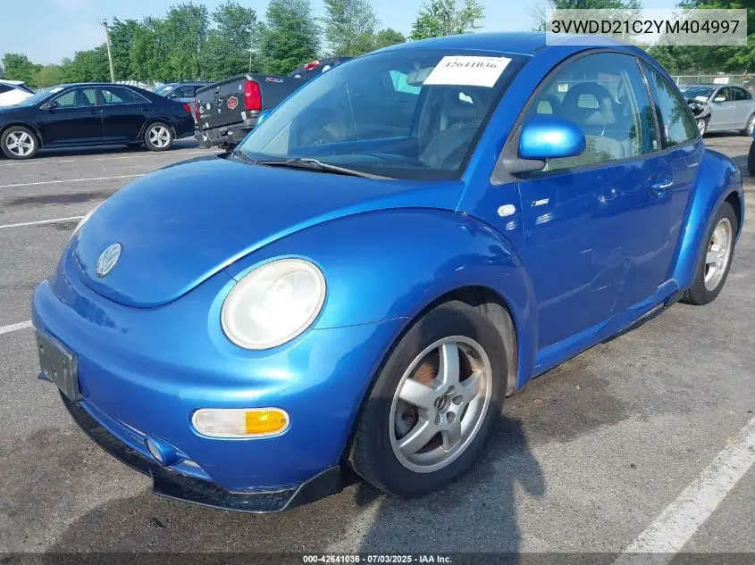 2000 Volkswagen New Beetle Glx VIN: 3VWDD21C2YM404997 Lot: 42641036