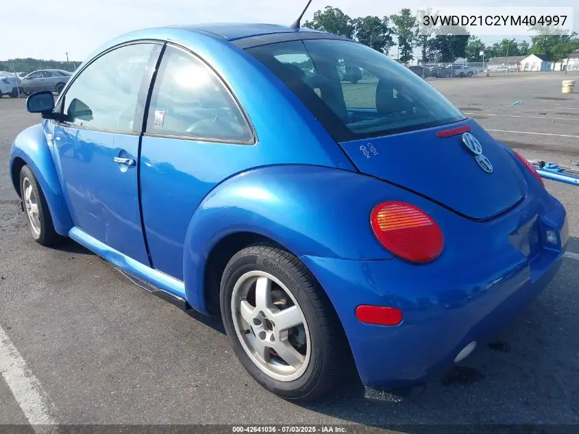 2000 Volkswagen New Beetle Glx VIN: 3VWDD21C2YM404997 Lot: 42641036