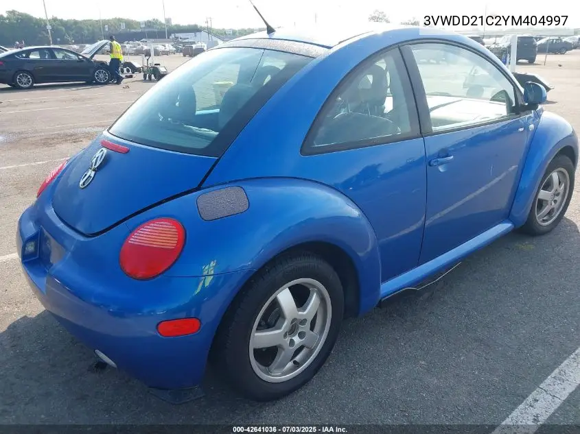 2000 Volkswagen New Beetle Glx VIN: 3VWDD21C2YM404997 Lot: 42641036