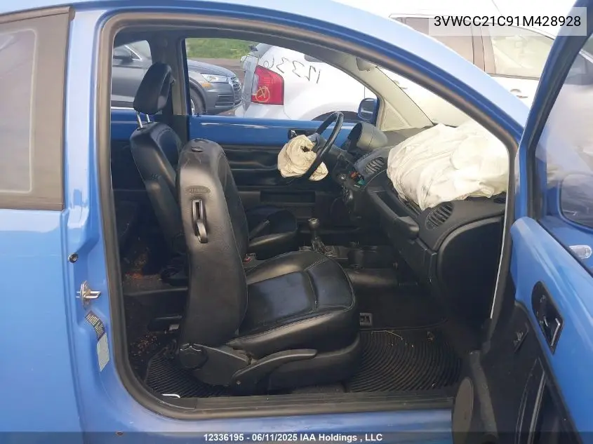 2001 Volkswagen New Beetle Gls VIN: 3VWCC21C91M428928 Lot: 12336195