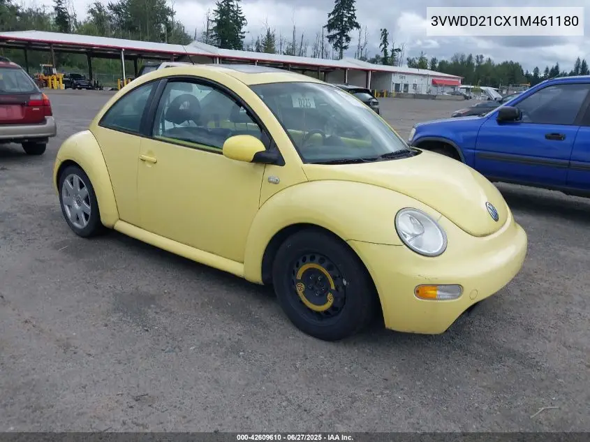 2001 Volkswagen New Beetle Glx VIN: 3VWDD21CX1M461180 Lot: 42609610