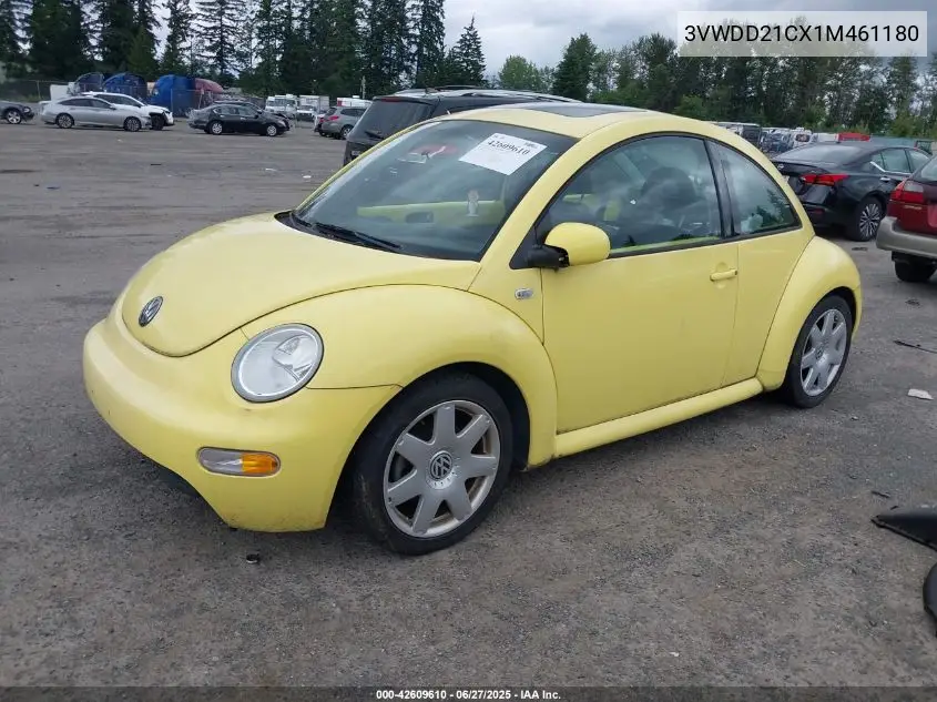 2001 Volkswagen New Beetle Glx VIN: 3VWDD21CX1M461180 Lot: 42609610