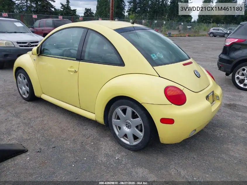 2001 Volkswagen New Beetle Glx VIN: 3VWDD21CX1M461180 Lot: 42609610